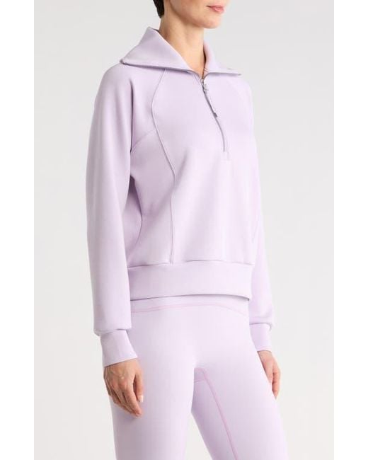 Spanx Purple Airessentials Half Zip Sweatshirt