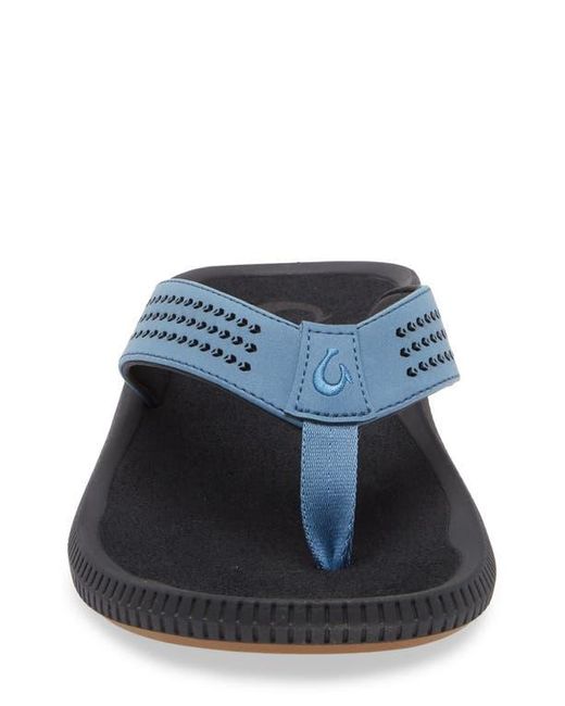 Olukai Blue Ulele Flip Flop for men