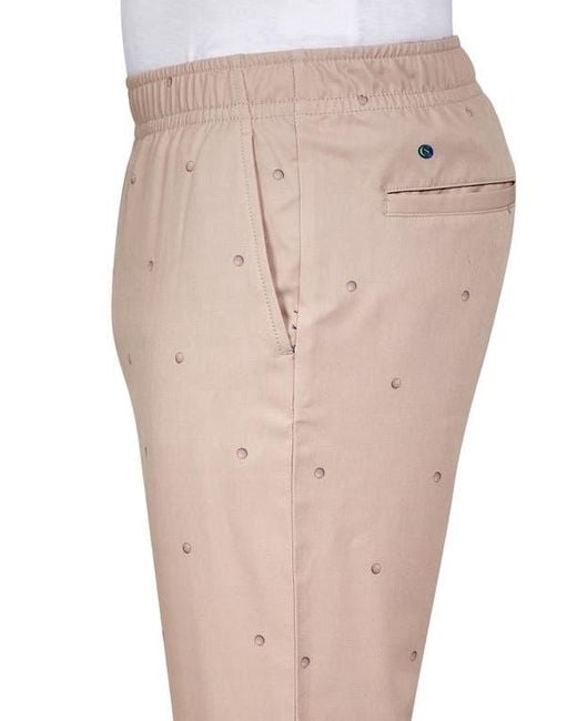 Con.struct Natural Regular Fit Golf Ball Print Drawstring Recycled Performance Golf Pants for men