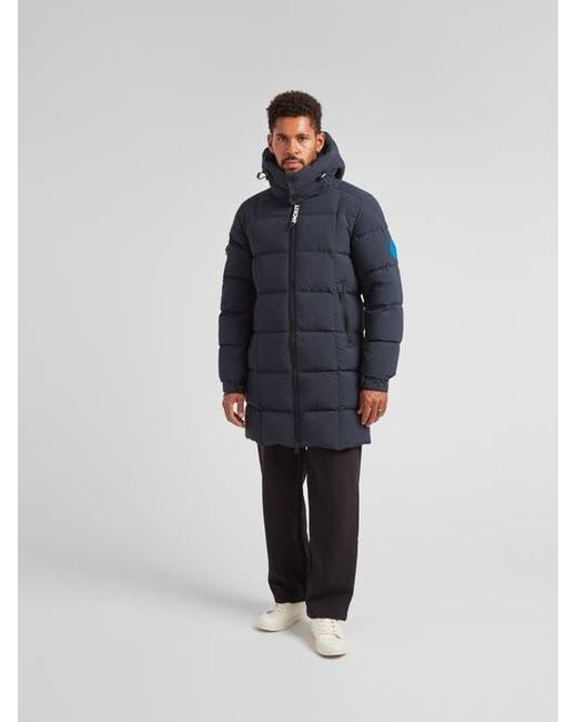 Jacket Blue Ez Hooded Boxed Puffer Coat for men