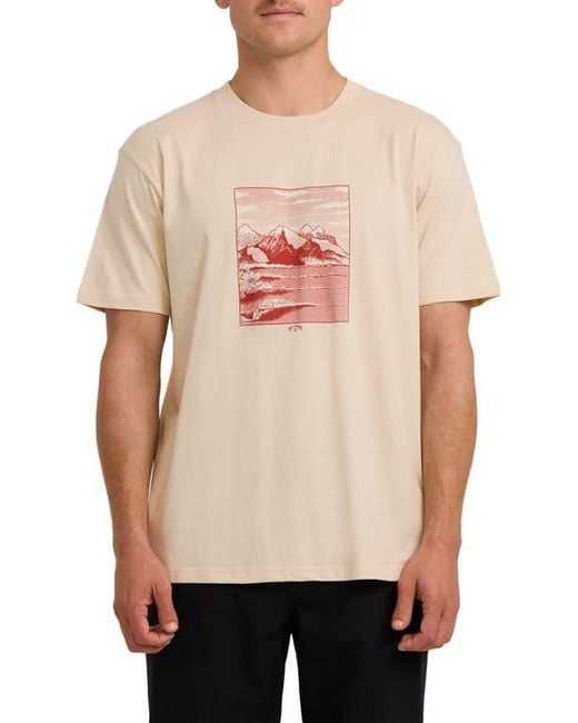 Billabong Natural Up The Point Adventure Division Organic Cotton Graphic T-Shirt for men