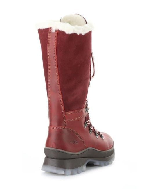 Bos. & Co. Red Dell Waterproof Wool Faux Shearling Lined Boot