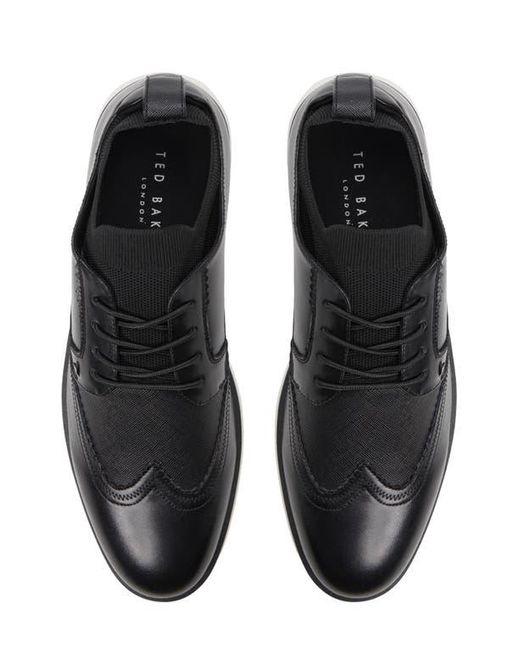 Ted Baker Black Farrington Wingtip Derby for men