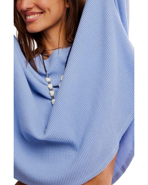 Free People Blue Latte Oversize Thermal Top