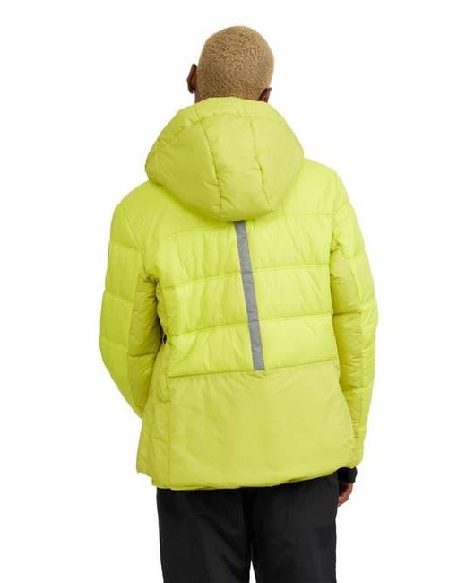 Pajar Yellow Thebe Mixed Media Ski Jacket With Fixed Hood for men