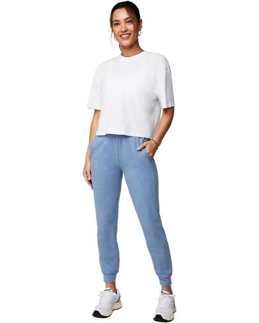 Fabletics White 100% Cotton Boxy Tee