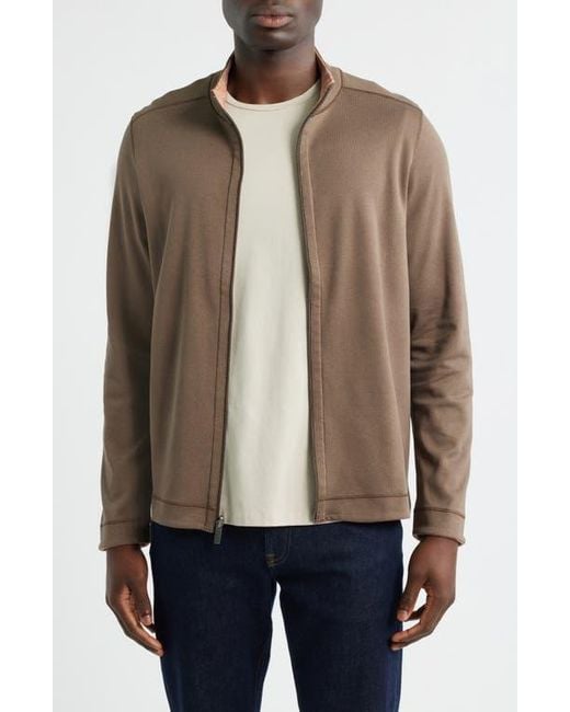 Johnston & Murphy Brown Xc4 Reversible Performance Zip Jacket for men