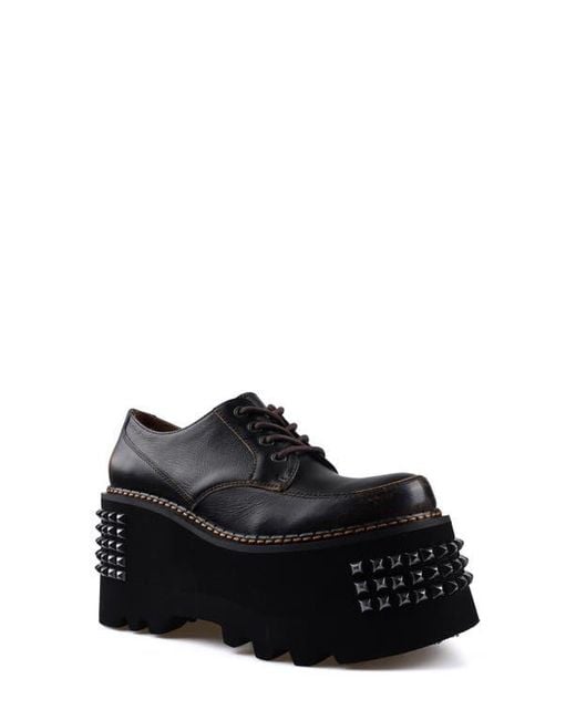 Zigi Black Celestina Stud Platform Derby