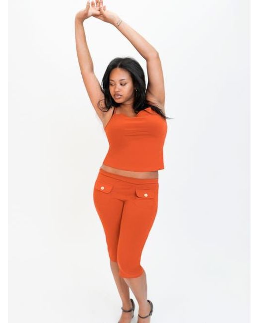 Oddli Blue Button Capris