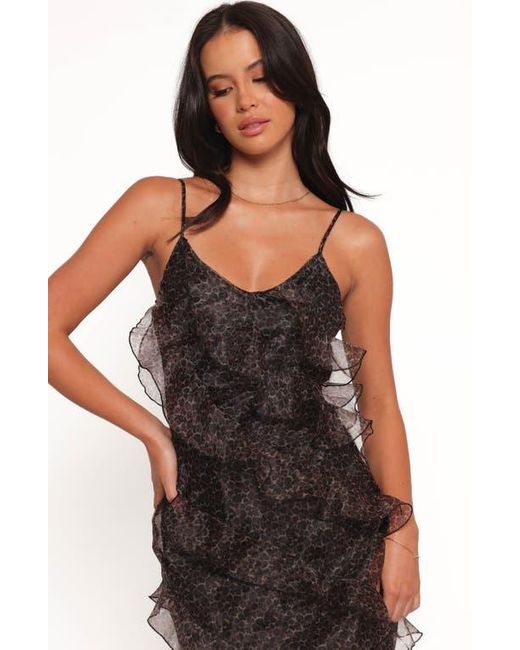 Petal & Pup Ciao Leopard Print Ruffle Chiffon Maxi Dress in Black | Lyst Petal & Pup Ciao Leopard Print Ruffle Chiffon Maxi Dress in Black | Lyst