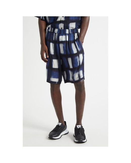 Givenchy Blue Afternoon Light Print Elastic Waist Bermuda Shorts for men