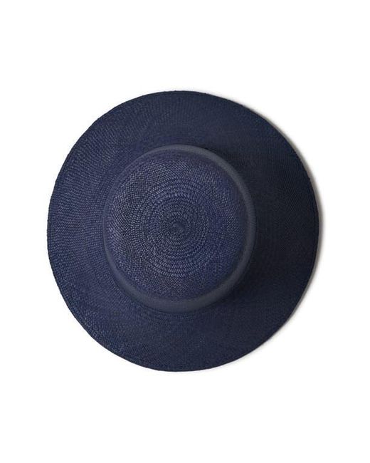 Brixton Blue Lopez Panama Straw Bucket Hat