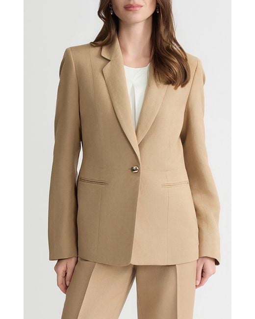 Kasper Natural Linen Blend Jacket