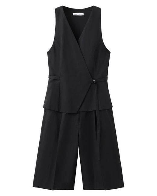 Mango Black Wrap Jumpsuit