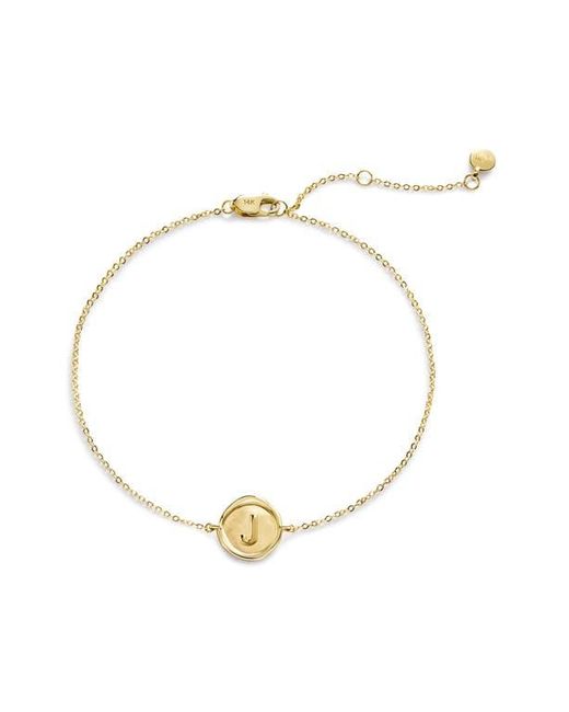 Monica Vinader Metallic Initial Stamp Charm Bracelet