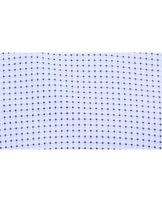 Bugatchi Blue Jules Ooohcotton Dot Print Button-Up Shirt for men