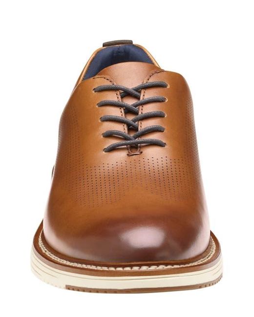 Johnston & Murphy Brown Upton Perforated Plain Toe Oxford for men