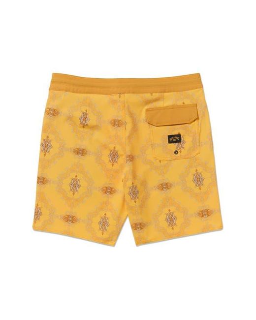 Billabong Yellow Good Times Lo Tide Board Shorts for men