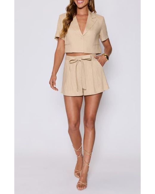Vici Collection Natural Natalie Tie Waist Shorts