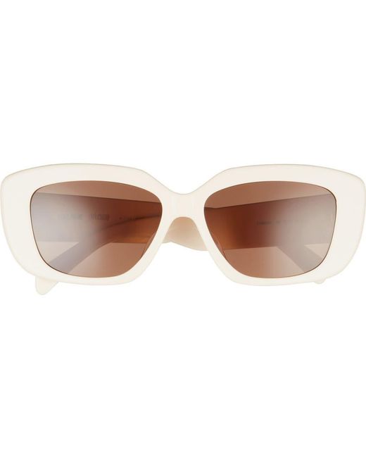 Céline Brown Triomphe 55Mm Rectangular Sunglasses