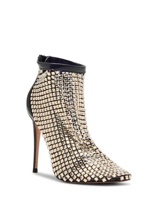Steve Madden Multicolor Dancin' Crystal Mesh Pointed Toe Bootie