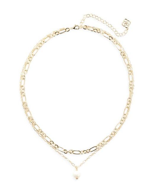 Kendra Scott White Ashton Layered Freshwater Pearl Pendant Necklace