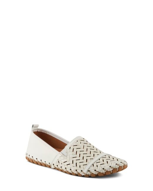 Spring Step White Kapri Flat