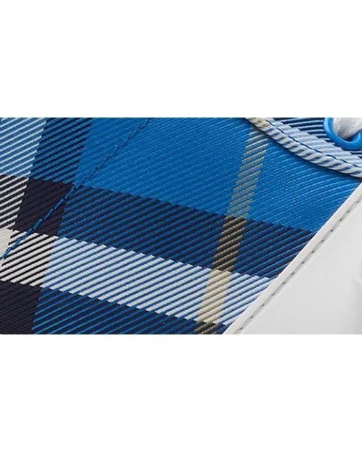 Burberry Blue Regis Check Sneaker for men