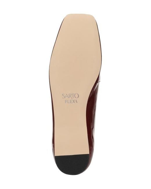Sarto Red Flexa Astoria T-Strap Flat