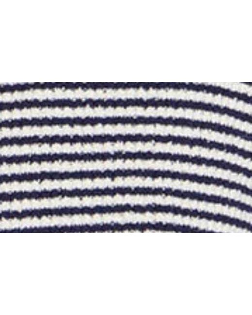 Sandro Blue Peny Stripe Cotton Blend Cardigan