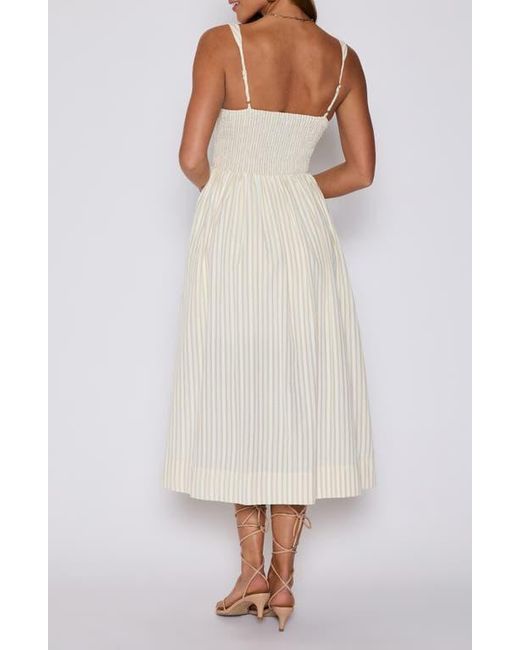 Vici Collection Natural Callie Fit & Flare Milkmaid Sundress