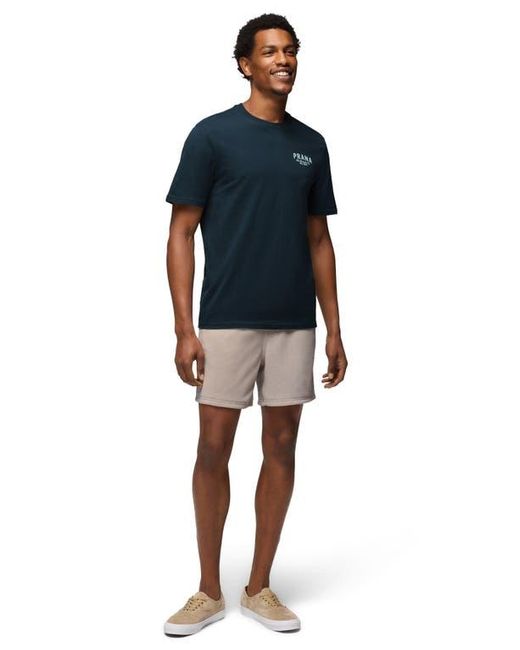 Prana Blue Past & Present Organic Cotton Graphic T-Shirt for men