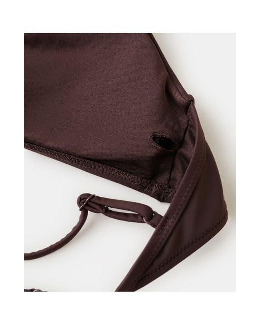 Mango Brown Stud Triangle Swim Top