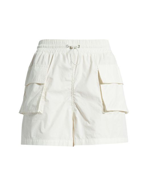 BP. White Cotton Poplin Cargo Shorts