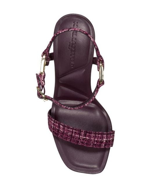 Karl Lagerfeld Purple Cybil Ankle Strap Sandal