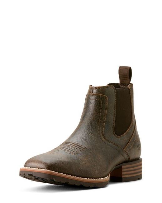 Ariat Brown Hybrid Low Boy Western Chelsea Boot for men