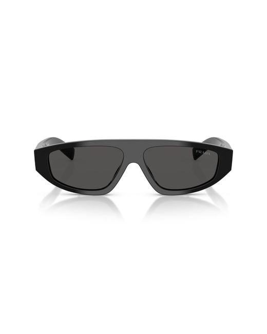Prada Black 58Mm Irregular Sunglasses for men