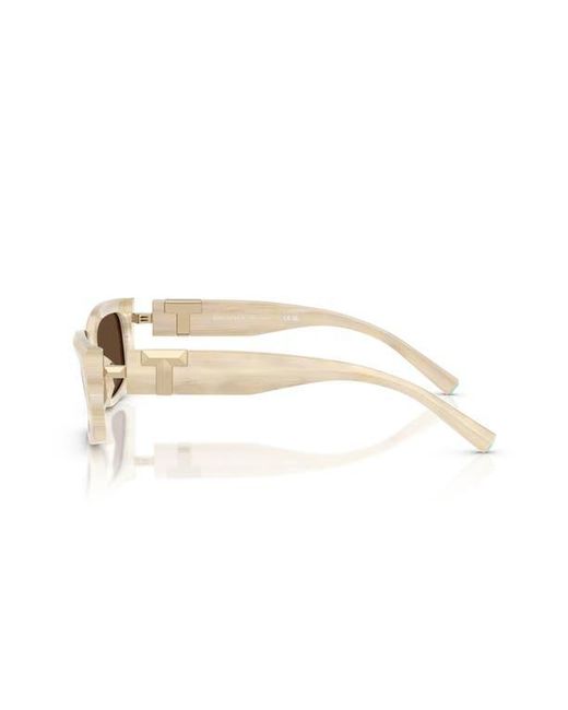 Tiffany & Co Natural 54Mm Rectangular Sunglasses