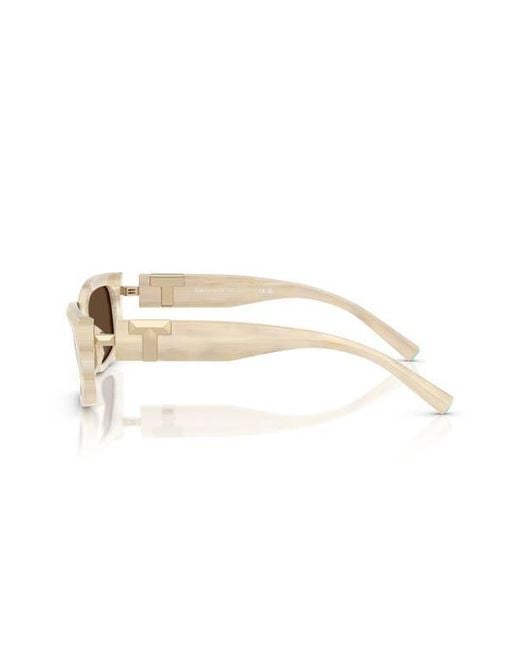 Tiffany & Co Natural 54Mm Rectangular Sunglasses