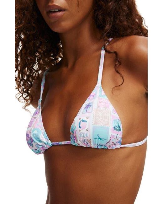 Cotton On Brown Micro Slider Triangle Bikini Top