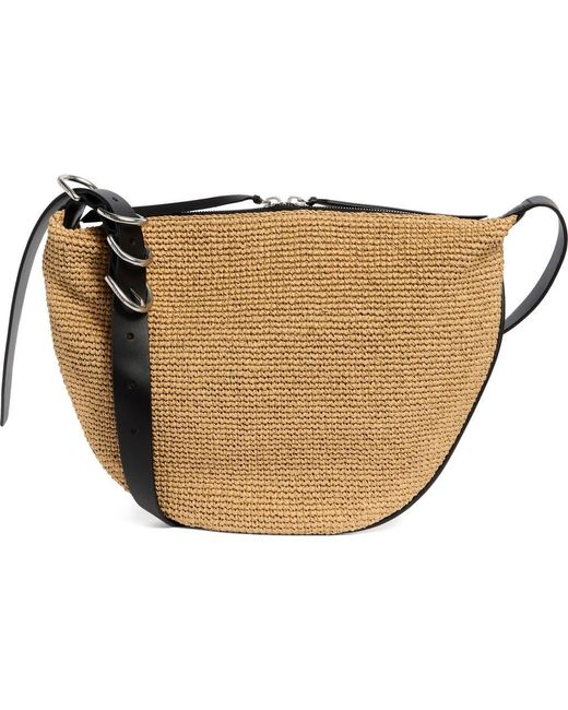 Rag & Bone Natural Medium Mercer Woven Straw Hobo Bag