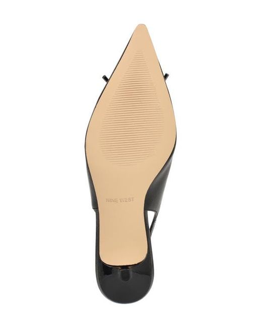 Nine West Black Anora Slingback Pointed Toe Pump