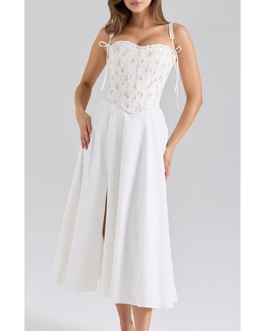 House Of Cb White Clarabelle A-Line Dress