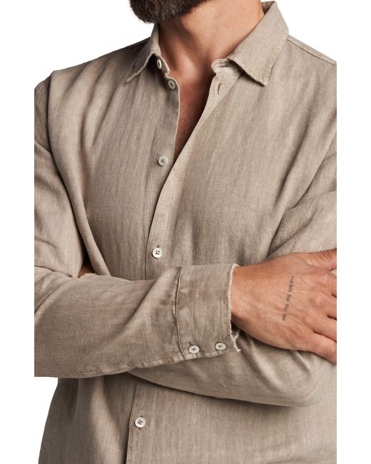 Rowan Natural Lyons Linen Button-up Shirt for men