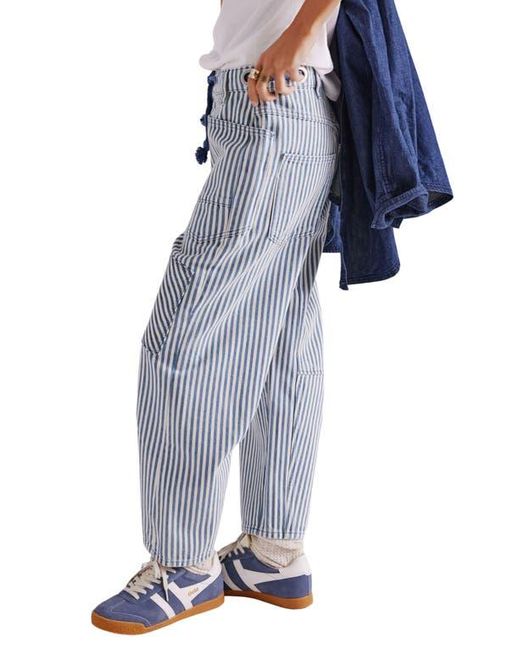 Free People Blue Moxie Railroad Stripe Pants