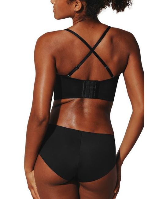 Thirdlove Black Zero Edge Strapless Underwire Bustier Bra
