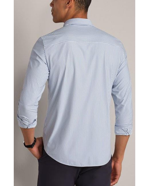 Rhone Gray Commuter Slim Fit Button-Up Shirt for men