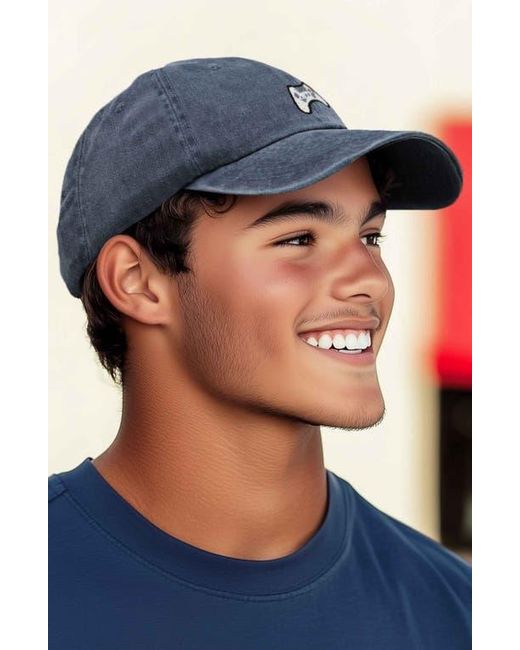 Alix Blue Game Controller Embroidered Hat for men