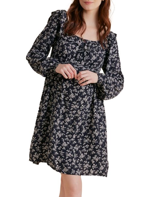 A Pea In The Pod Black Floral Long Sleeve Maternity Dress