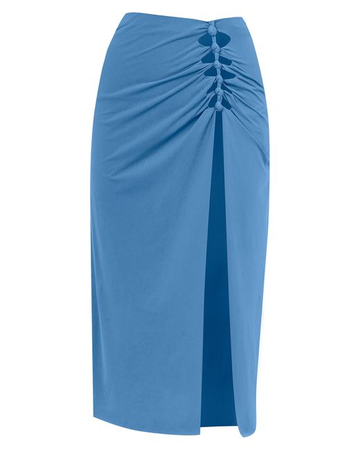 ViX Blue Megan Cover-up Midi Skirt